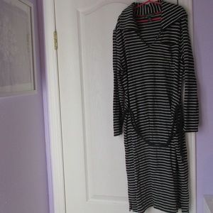 LRL nautical blue and white striped dress